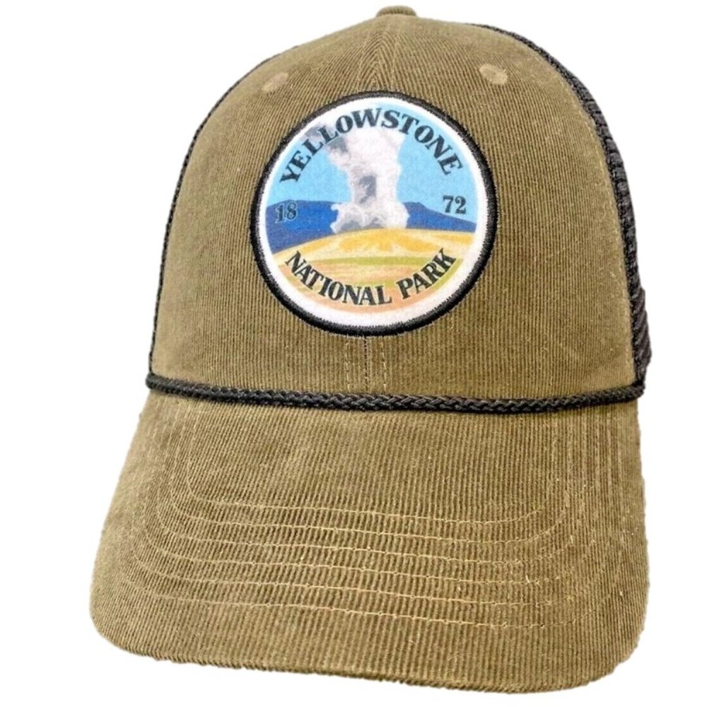 Mens Womens Adult YELLOWSTONE National Park Mesh Trucker Hat Cap Patch NWT